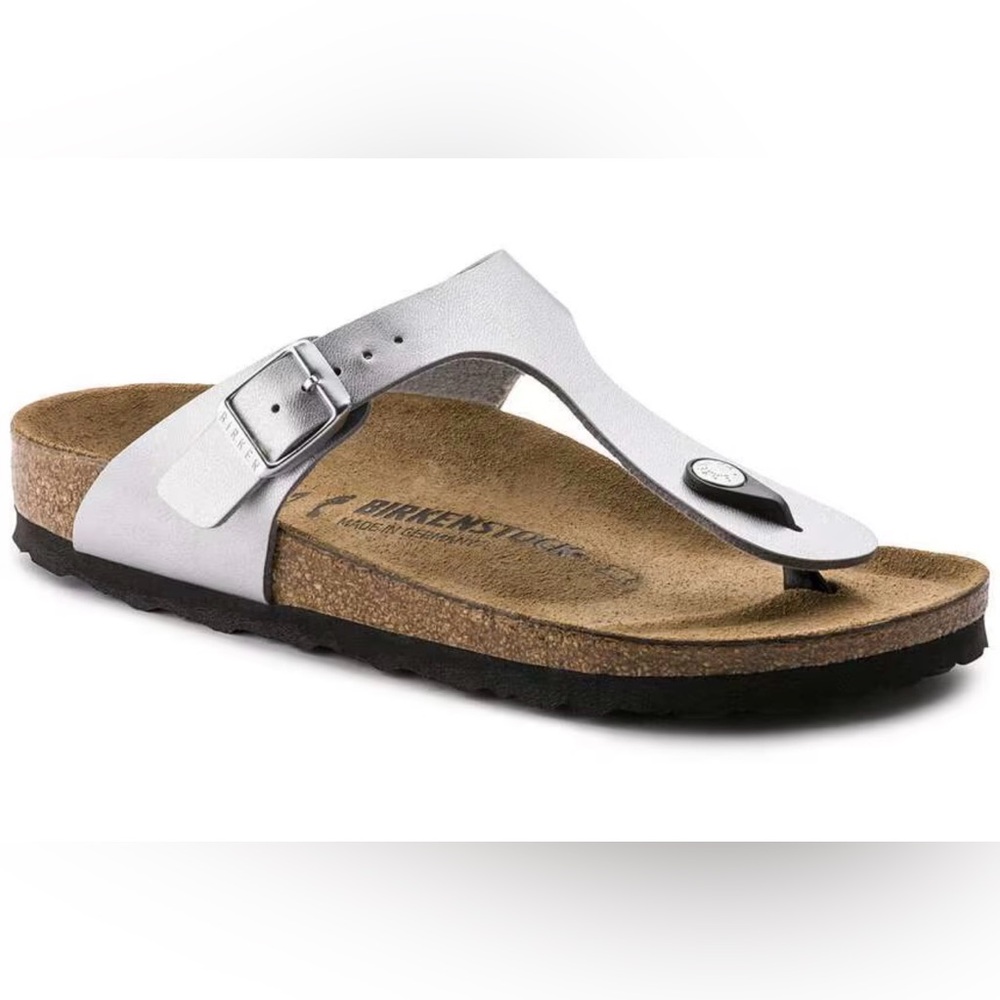BIRKENSTOCK Girls Gizeh Birko-Flor in alloy Thong Sandals